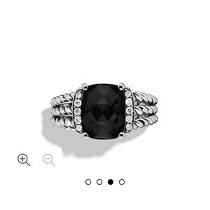 NEW David Yurman Wheaton Ring Black Onyx/Diamonds